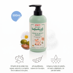 Gel de Baño Bebé Pigeon 500ml Natural Argán Oliva Manzanilla Gel de Baño Bebé Pigeon 500ml Natural Argán Oliva Manzanilla