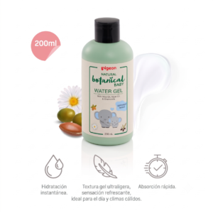 Water Gel Hidratante Bebé Pigeon 200ml Natural Argán Oliva Manzanilla Water Gel Hidratante Bebé Pigeon 200ml Natural Argán Oliva Manzanilla